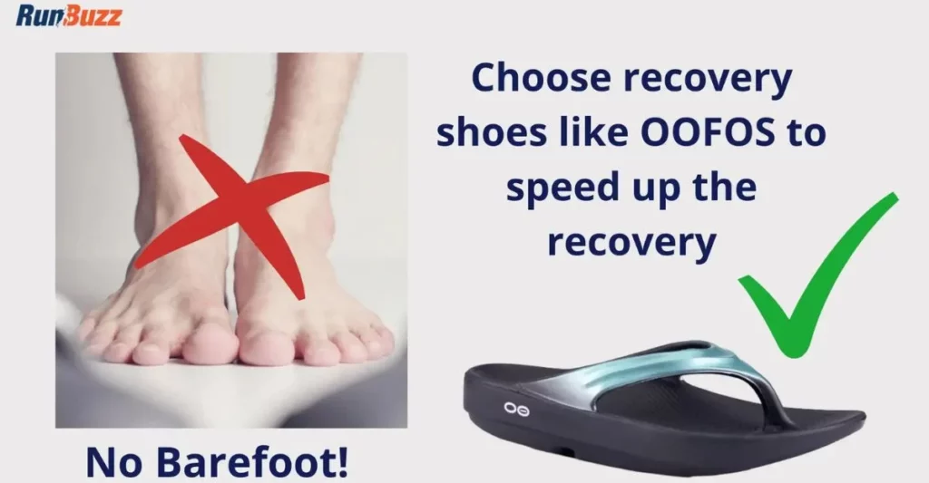 Recovery shoes help protect heels and arches from plantar fasciitis