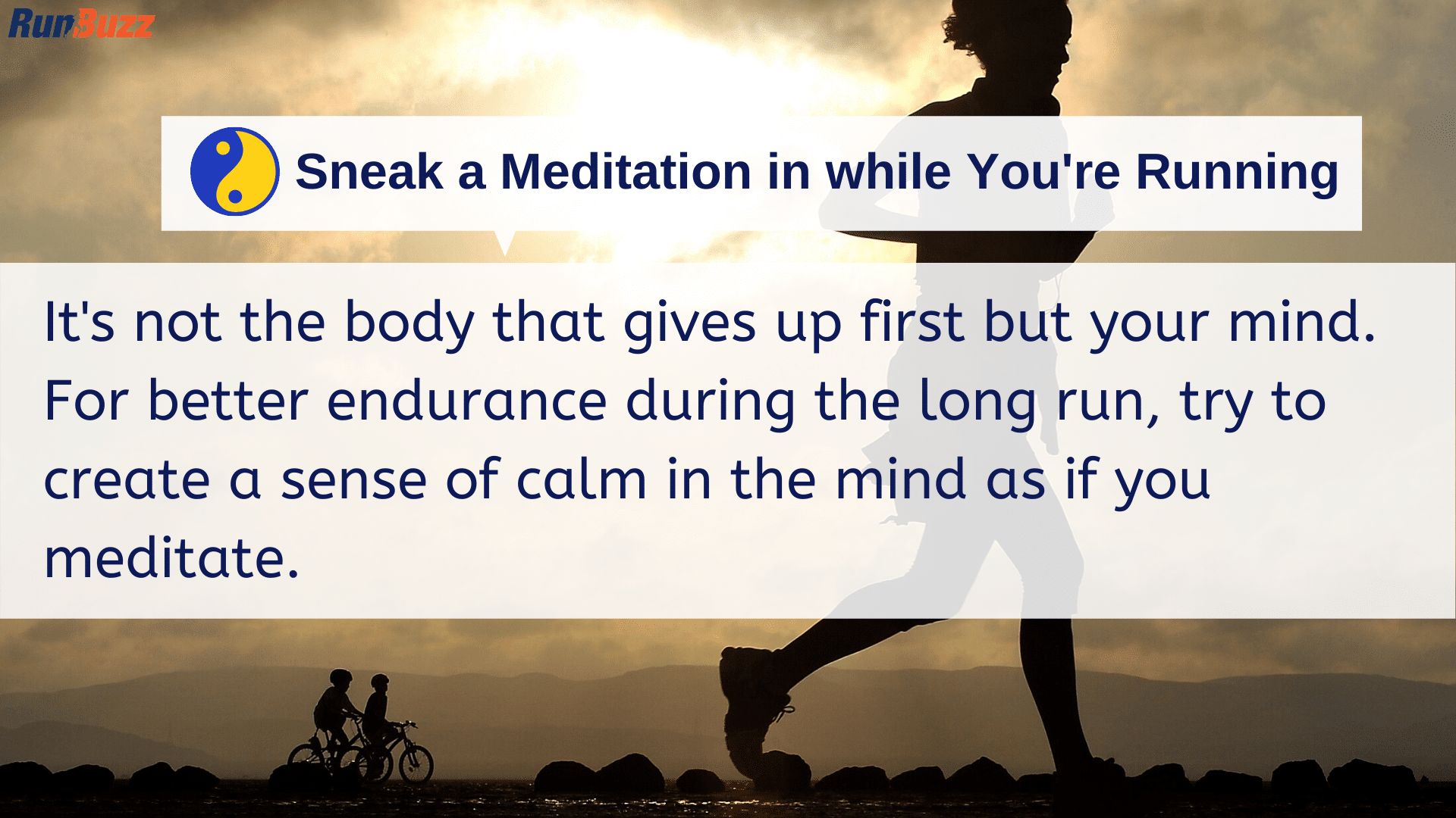 Using meditation-like focus while running