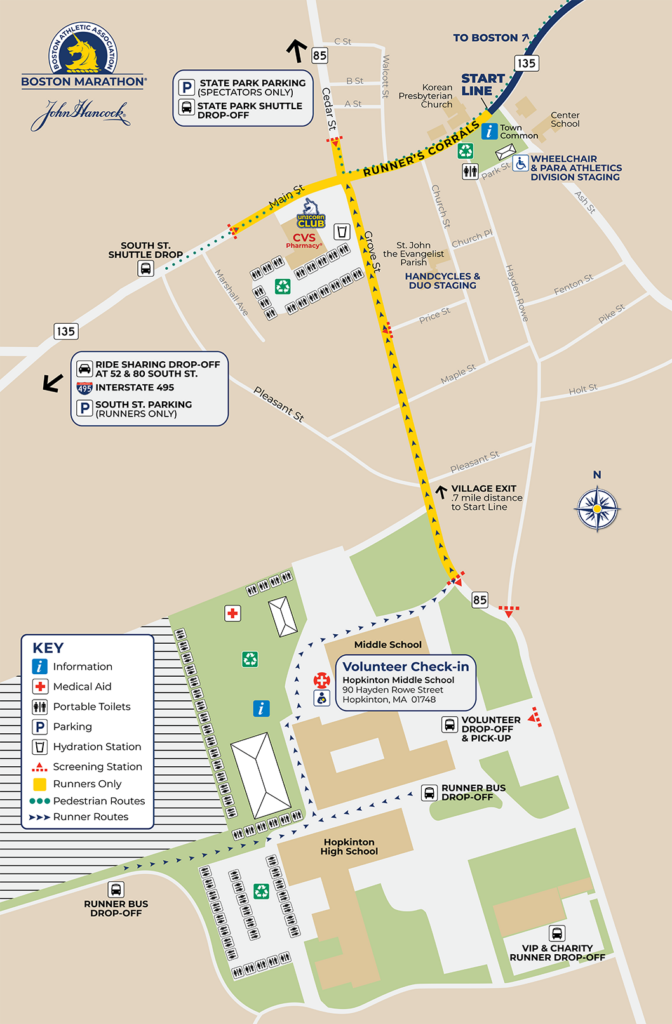 Boston Marathon StartLine Map
